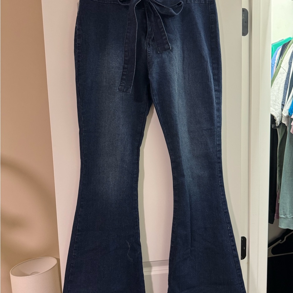 Amazon Women's Navy Flare Jeans
